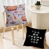 Classic Friends TV Show Pillow Case Sofa Living Room Bedroom Headboard Backrest Cushion Square Cushion Nap Time
