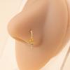 Perforated Piercing Star And Moon Pendant, Nose Ring Copper Micro-Inlaid Zircon Nose Stud, Men'S And Women'S Personality Trendy Cool Nose Jewelry