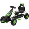 Kids Pedal Go Kart, with Adjustable Seat, Inflatable Tyres - Green