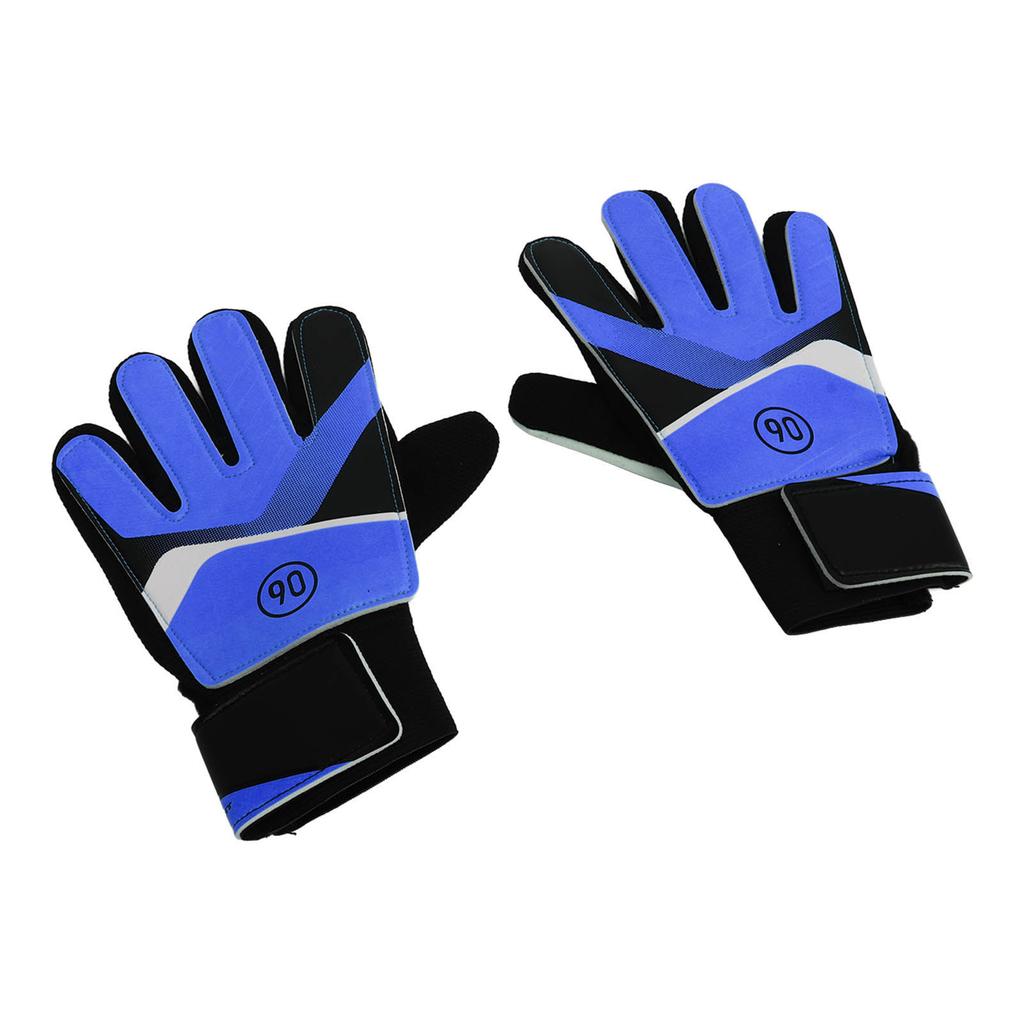 1 Pair Kids Goalkeeper Gloves Children Football Goal Keeper Gloves Anti Slip Exercise Gloves Blue