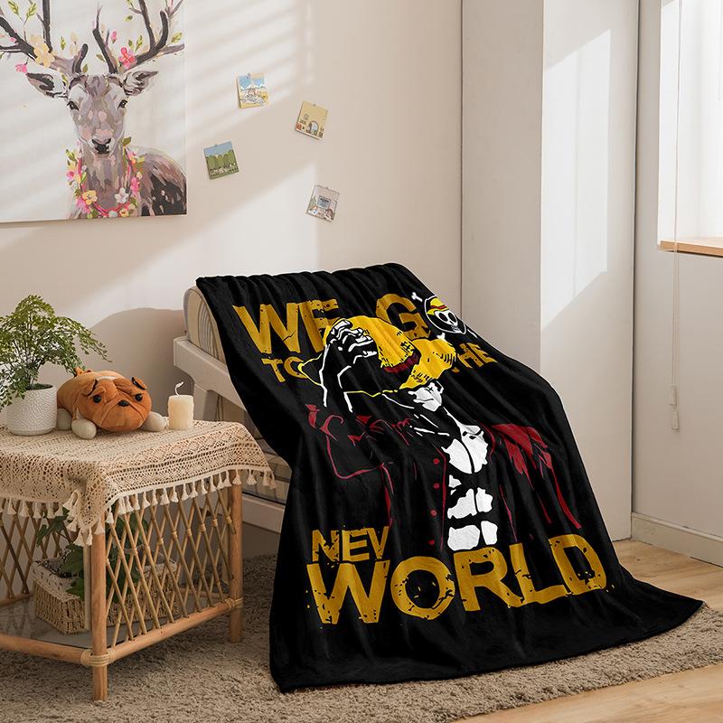 Cartoon ONE PIECE series double-sided flannel 2D digital printing blanket blanket