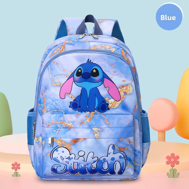 Stitch Student Backpack Large Capacity Nylon Kids School Bag With Comfortable Straps For Education