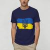 Ukraine Ukrainian Flag T Shirt for Unisex Cotton Funny TShirt O Neck Tees Short Sleeve Clothes Big Size