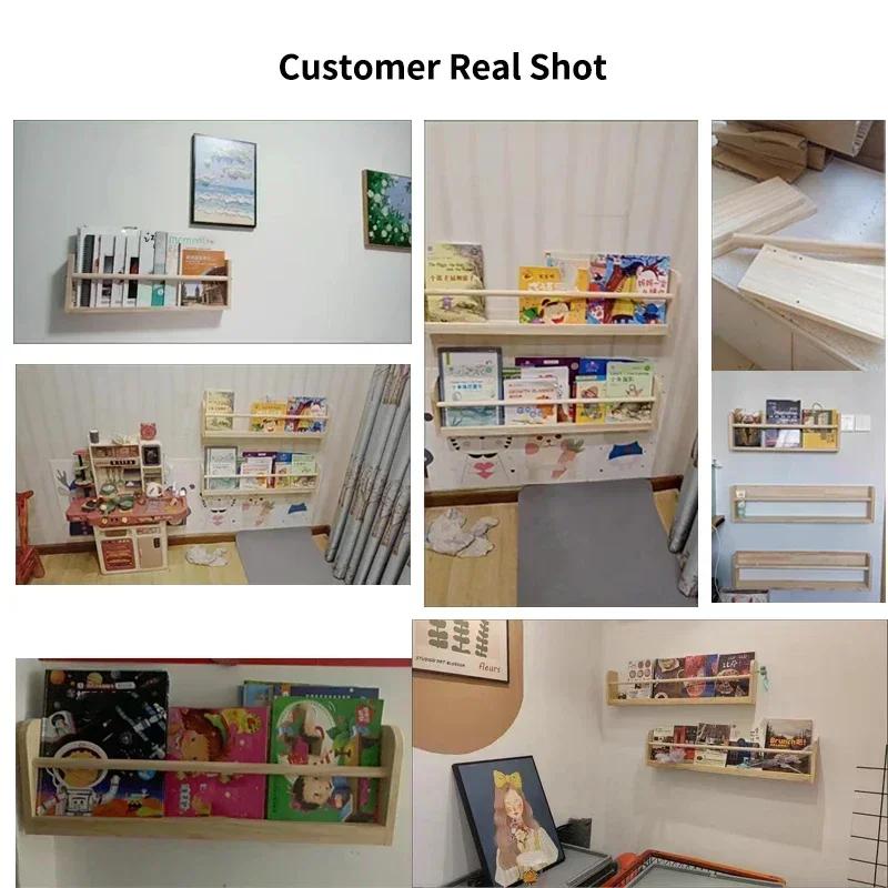 Mensole a Muro Galleggianti in Legno Scaffali per Libri da Nursery Scaffale per Libri per Bambini per Decorazione Soggiorno Camera da Letto Scaffale porta Spezie da Cucina Scaffale portaoggetti da Bagno