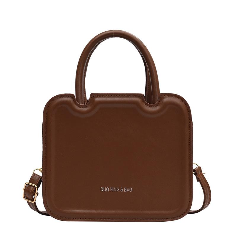 Small Bag Women's 2024 Spring New Trendy Fashion Shoulder Messenger Bag Simple Foreign Texture Portable Biscuit Square Bag