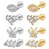 G23 Titanium Alloy Earrings Cross-Border Hot Selling Women's Fashion Piercing Jewelry Devil's Eye Ear Tongue Stud Jewelry