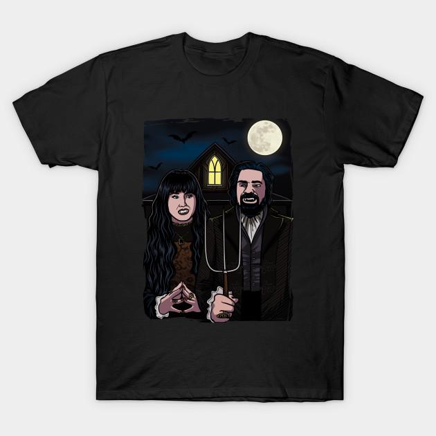 

Men Black Print T-shirt Shadows Gothic No-Cut Transfer Paper Print Cotton Tshirt M чорний