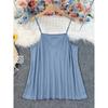 Camis & Tank Tops - Summer Solid Color Waffle Patchwork Cami Top, Slim Fit Button-fixed Camisole Women Europe America Crossborder