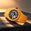 Hollow Automatic Skeleton Watches for Men Sport Visible Mechanical Movement Luminous Watch Waterproof Silicone Strap
