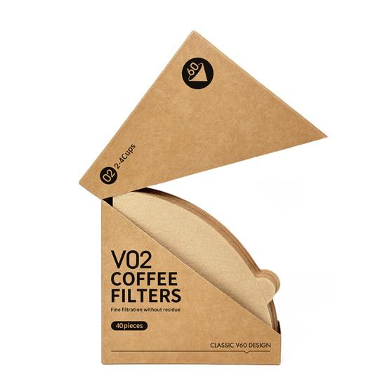 

40/100 шт. конусообразных бумажных фильтров для кофе для 45295 чашек V-образный дизайн одноразовые бумажные фильтры для кофе L 40pcs