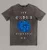 New Order Substance 1987 Stone Wash Charcoal T-Shirt