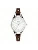 Montre Femme Quartz Cuir Trois Aiguilles Boîtier Acier Inoxydable Verre, ES3060