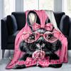 1PC Custom Name Rabbit Heart Glasses Bow Blanket Versatile,all-season Throw Suitable for the Living Room,bedroom,camping,travel,and Gift