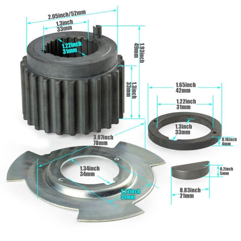 Crankshaft Gear Sprocket with Spacer for Montero 3.0L 3.5L 3.8L MD184894 MD185237 MD184291