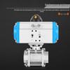 Q611F-16 Pneumatic 304 Stainless Steel Three-Piece Ball Valve, DN15-50 Sizes Available