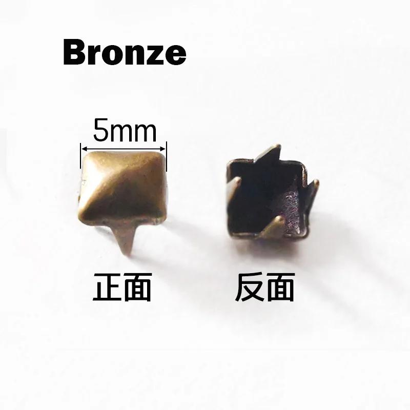 20/30/50Pcs 4~15mm Metal 4 Claw Rivets Square/Round Spike Studs Pyramid Rivets for Clothes Shoes Bags Belt Punk DIY Leathercraft