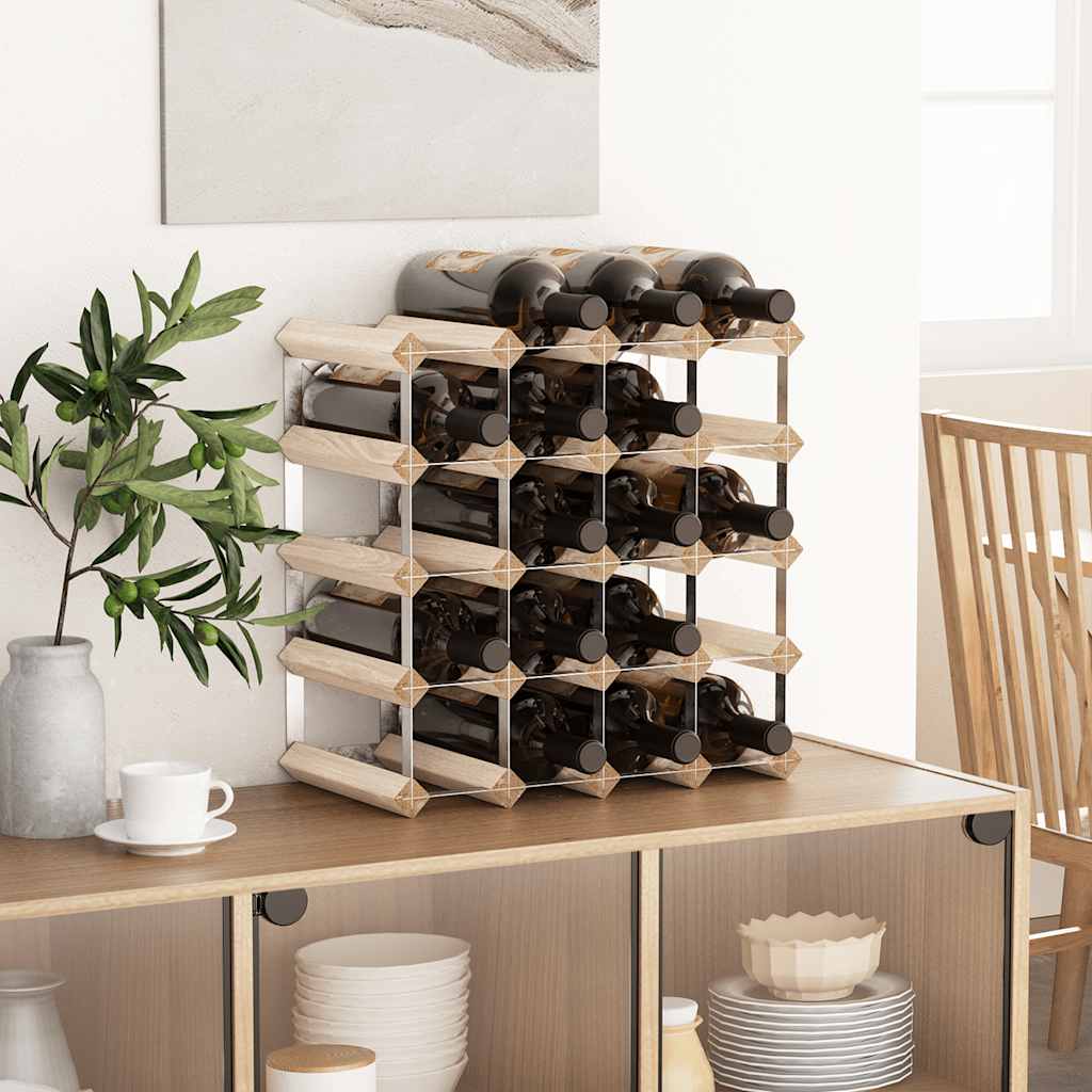 20 Bottle Wine Rack Solid Pine Wood