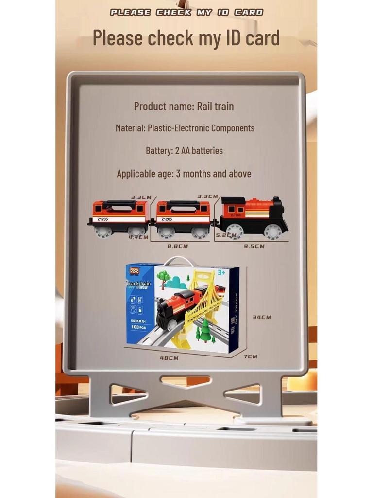 Free Shipping Assembled Fuxing Hao High-Speed Electric Train Set for Toddlers