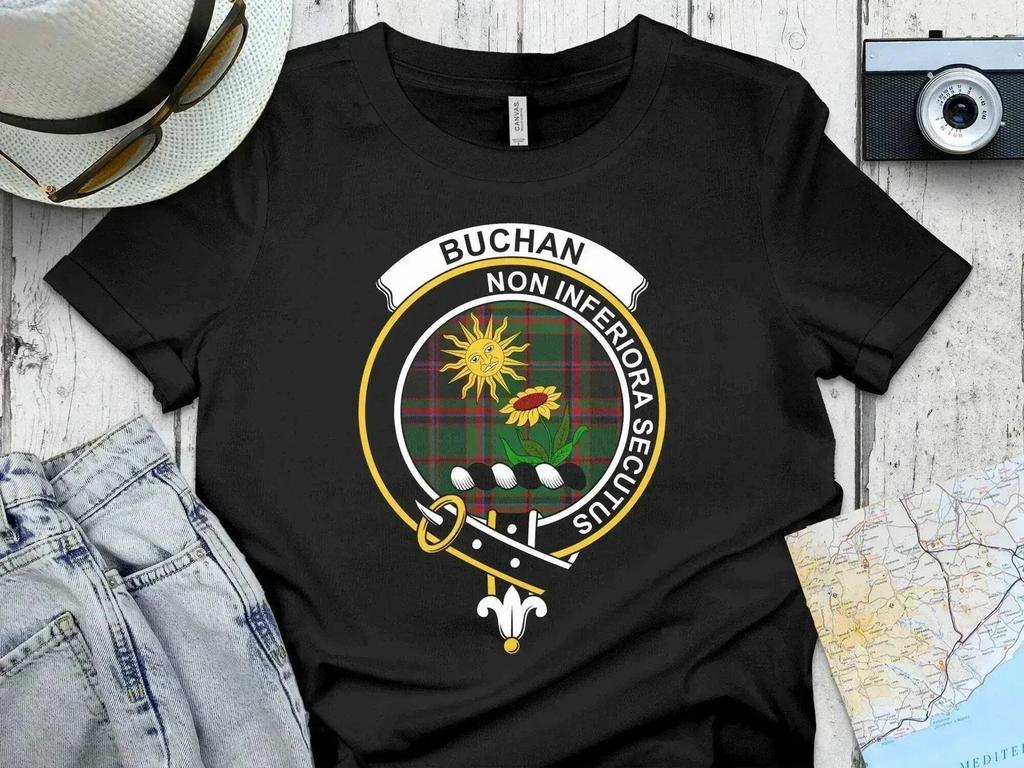 Buchan Clan Crest Tartan Stylish Graphic T-Shirt Sweatshirt