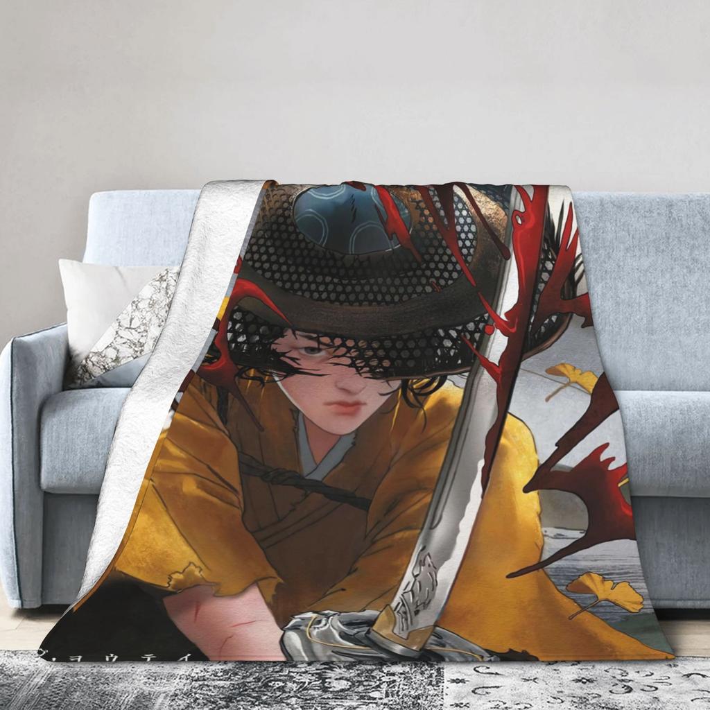 Warm BlanketsKids Adult Decorative Ghost of Yotei 2025 Game Throw Blanket  Flannel Bedspread For Home Decor Pattern Sofa Cover