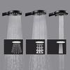Shower Column - Black - Stainless Steel - Adjustable Height - Hand Shower Included - Adjustable Wall Mounting