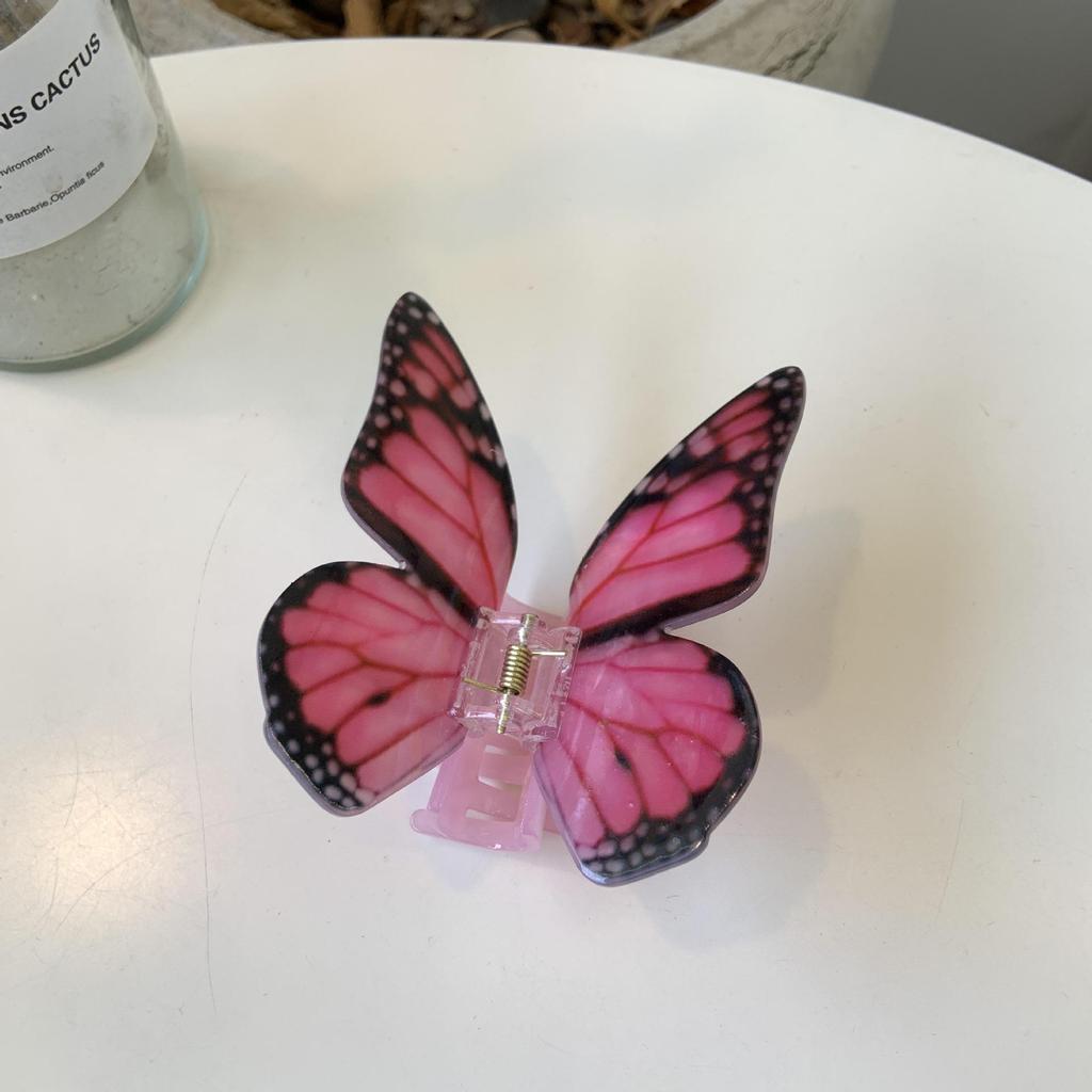 Bunte Schmetterling Acryl Haarspange: Frisches Damen-Haaraccessoire