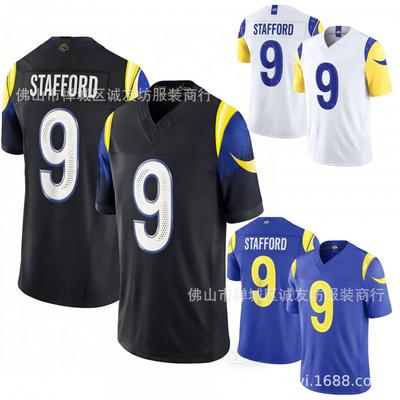 Mens Rugby Jersey LA Rams 9 Stafford Blue White 3rd Gen S-XXXL All Season