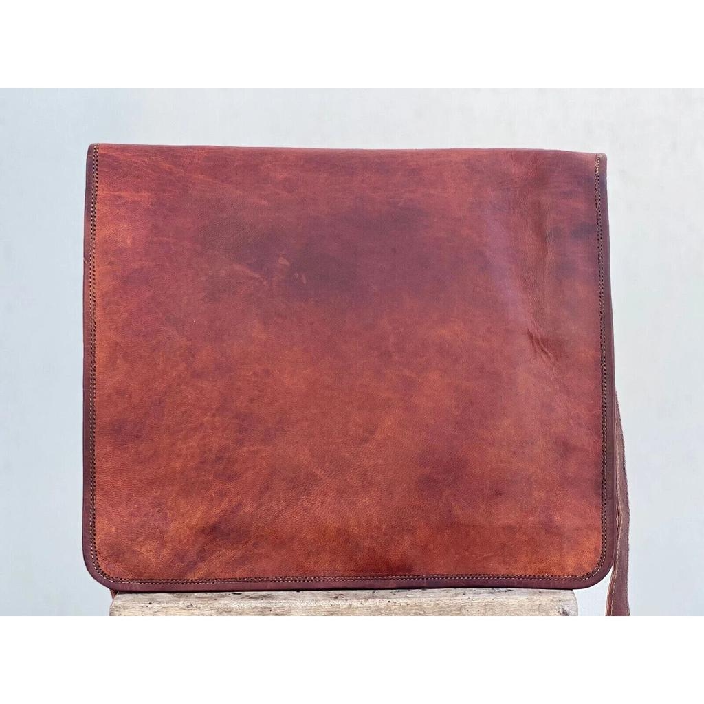 Briefcase Vintage Bag Satchel New Leather Men Shoulder Messenger Laptop