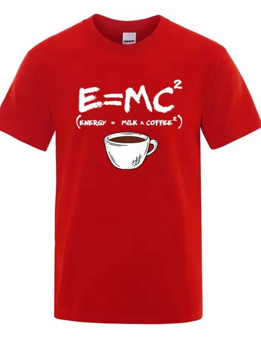Summer Unisexs TShirt Cotton Casual Funny EnergyMilkCoffee Print Unisex Cool Loose ONeck Tops For Unisex Short Sleeve Male Tees