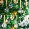 12Pcs/box 22mm Sun Catcher Colorful Christmas Tree Decoration Christmas Ball Ornaments  Wedding