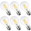 LVWIT LED Bulbs, E26 Base, 1055LM, 8W Filament Bulb, A60, 2700K Warm White, Equivalent To 75W, Clear Type, Retro Light Bulb, PSE Certified, Pack of
