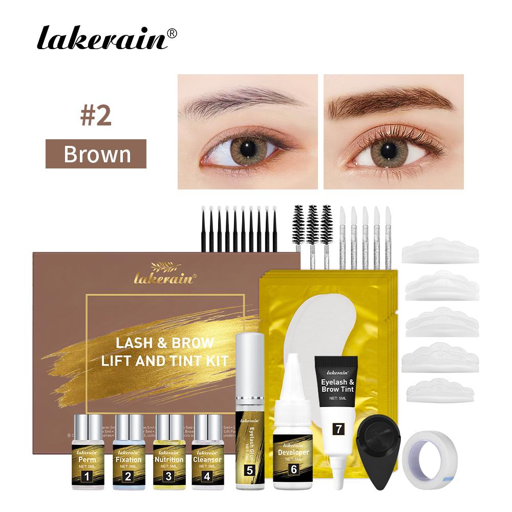 Lash Lift and Black Color Tint Kit Brow Lamination Kit Eyelash Perm Long Lasting Beauty Salon Home Easy to Use Eyes Makeup Tools