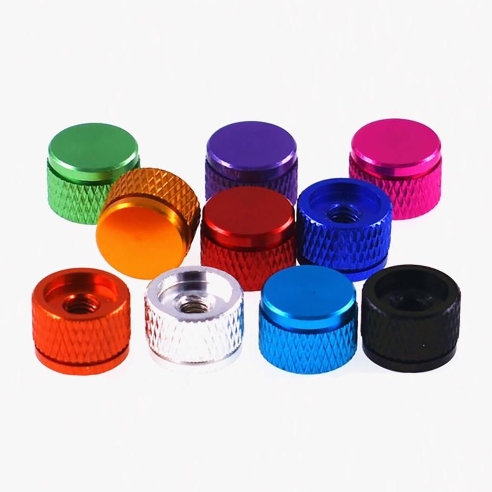 6#-32UNC M3 M3.5 M4 Colorful Knurled Aluminum Thumb Nuts Blind Hole Hand Tighten For PC Computer Case