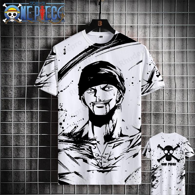 One Piece Men's T-shirt Casual Short Sleeve T-shirt Anime Character Printed Fashion Street Wear