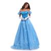 Nouvel uniforme de jeu cosplay costume de Cendrillon costume de princesse bleue costume de reine d'Halloween