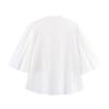 European and American style, new women's clothing, foreign style, bubble sleeve hollow embroidered shirt 8741229