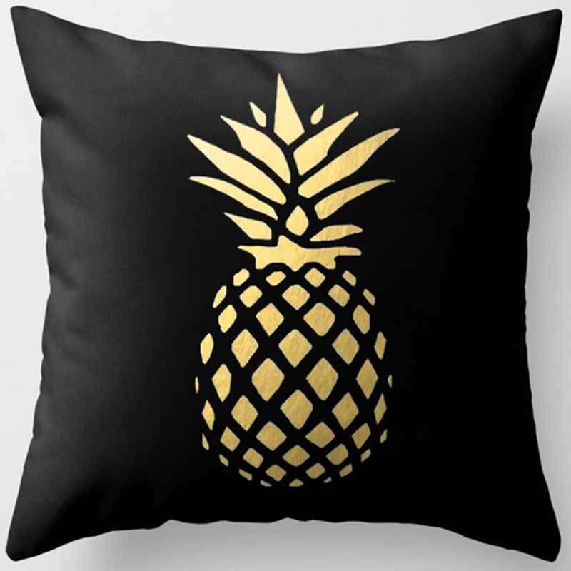 Black and Yellow Square Pillowcase, Home Decoration, Car Sofa Cushion Cover 45cm*45cm