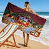 Portuguese Heritage Royal Emblem Beach Towel Beach Towel for Vacation Photos Portable for Travel Outdoor Pool Towel Seaside Absorbent Bath Towel