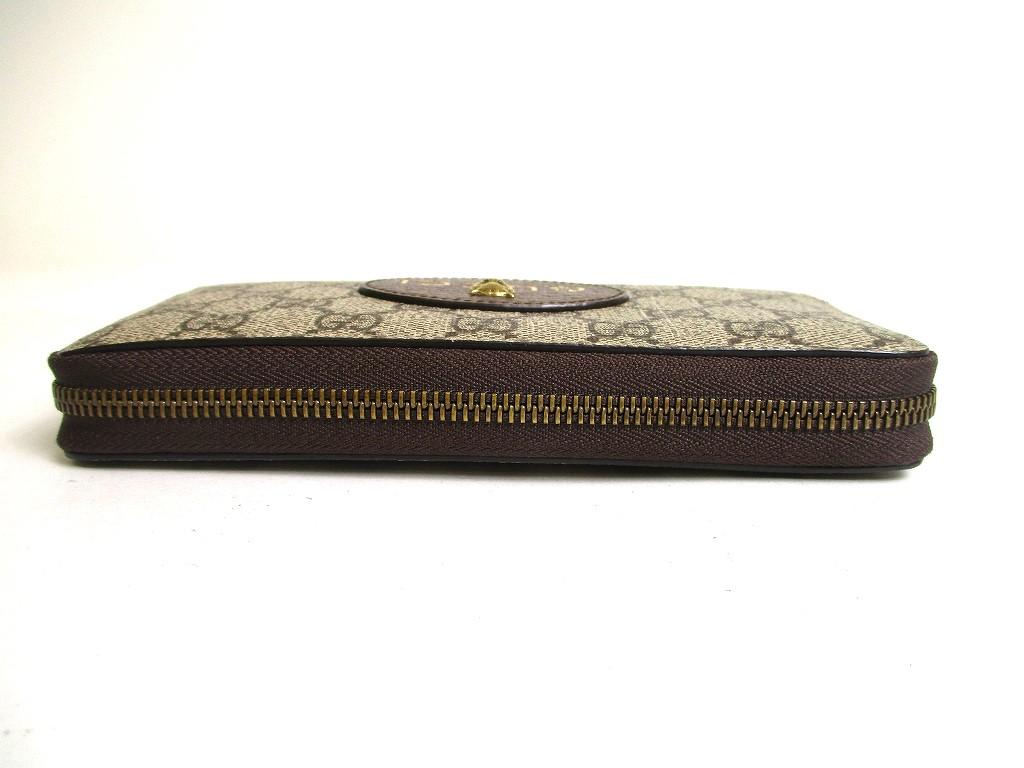 Authentic GUCCI Neo Vintage GG Supreme Canvas Yellow Leather Round Zip Long Wallet #a464  Refurbished