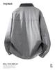 Men's Spring 2026 Retro Washed Cotton Jacket with Patchwork Lapel - Casual Trendy Outerwear