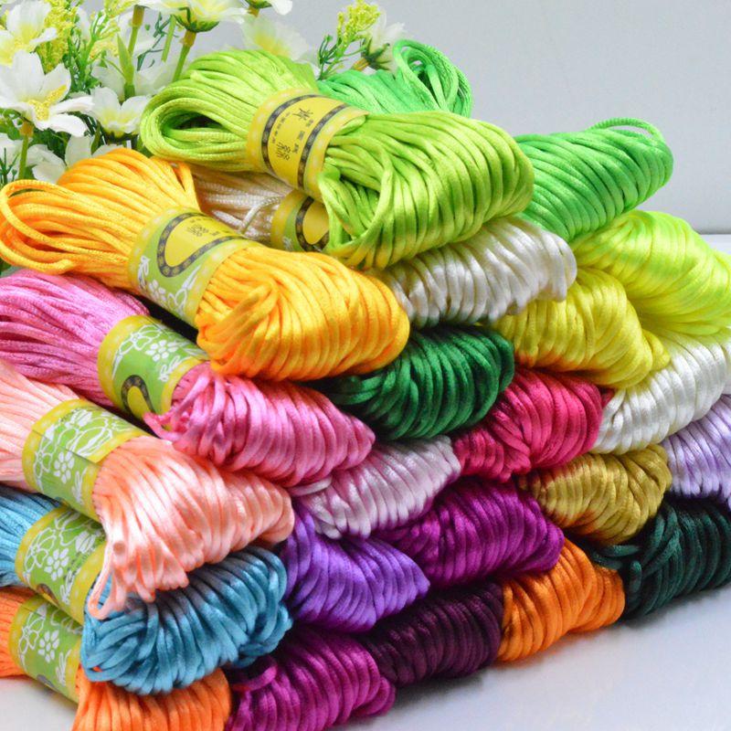 Line 5 Chinese Knot Wire, Bracelet Jewelry Accessories Braided Rope Diy Handmade Material Silk 20 Meters Per Tie