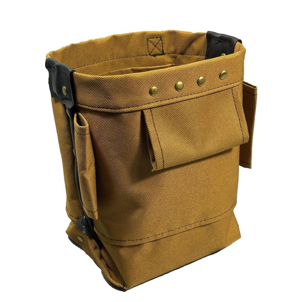 Heavy Duty 1200D Oxford Tool Waist Bag With Reinforced Leather Belt For Electrician Carpenter Gardener Storage Organizer