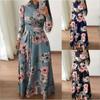 Autumn and Winter Casual Printed Strappy Long Dresses Dresses Women's Versatile Fashion