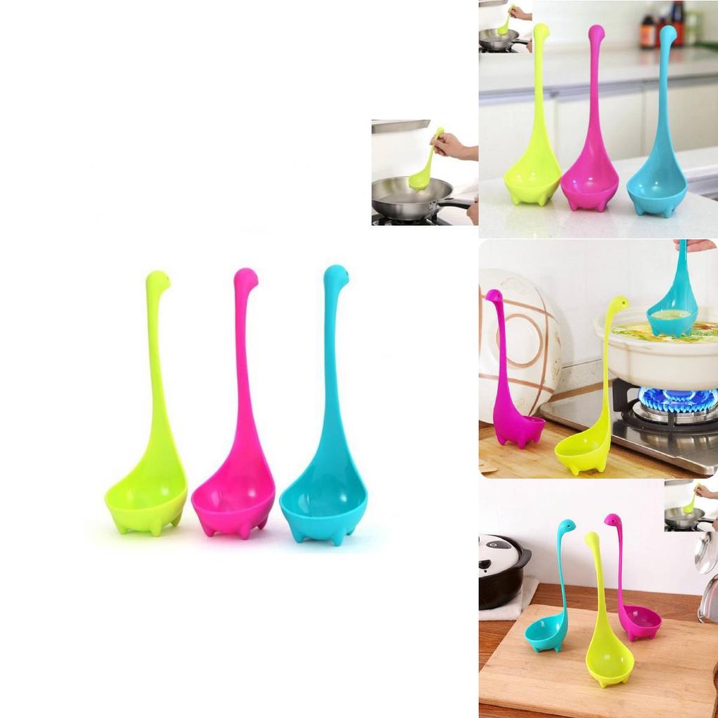 Versatile Plastic Long Handle Soup Spoon Set Ideal For Kitchen And Dining Use