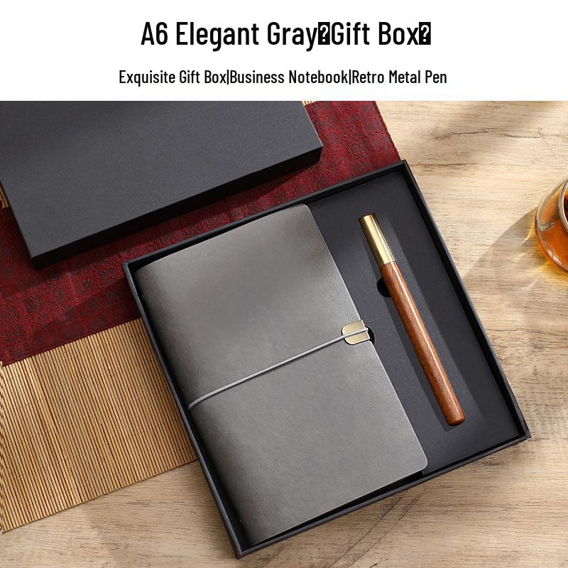 In-stock Retro Custom-Bound Three-Fold A6 Student Notebook with Logo Customization