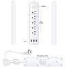 8 in 1 Power Strip Surge Protector US Plug Wall Outlet Adapter with 5pcs Widely-Spaced AC-Outlets & 3x USB Ports