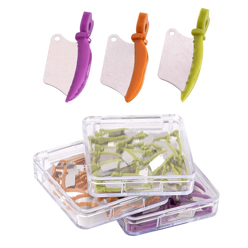 50Pcs Dental Prime Teeth Interproximal Plastic Fender Wedge With Steel Matrix Protect Gingiva Blades S M L