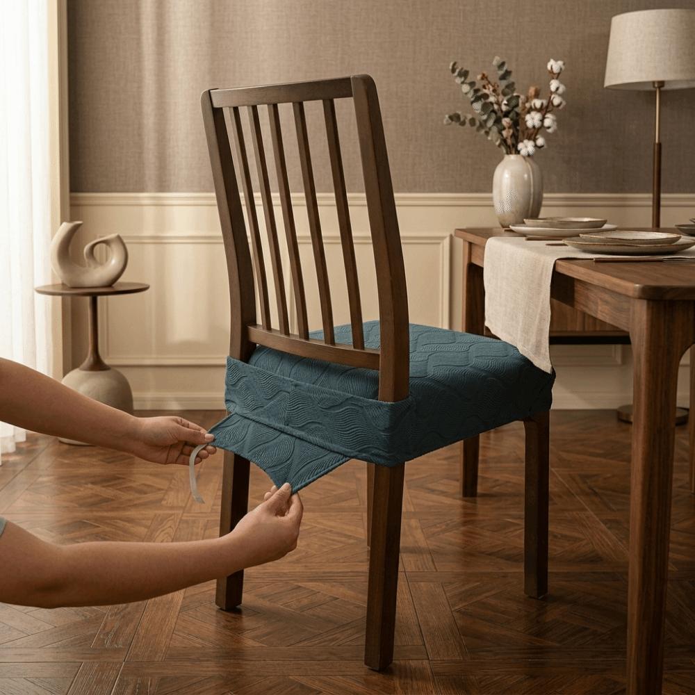 with Ties Seat Cushion Cover Non-Slip Seat Protector Stretchable Chair Slipcover  Kitchen