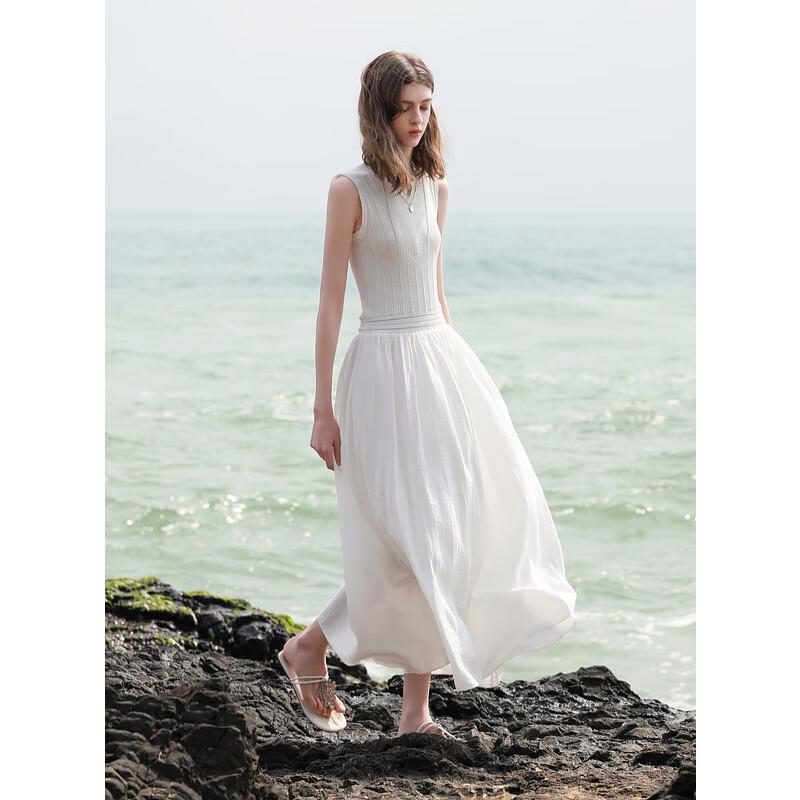 

Sancai Women s 2025 Summer Round Neck Sleeveless A-Line Maxi Dress XL 170/92A