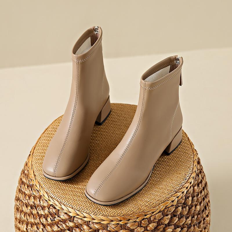 Martin Boots Autumn and Winter 2025 New Spring and Autumn Single Boots Internet Celebrity Versatile Thick Heel Shoes Children Medium Heel Short Boots